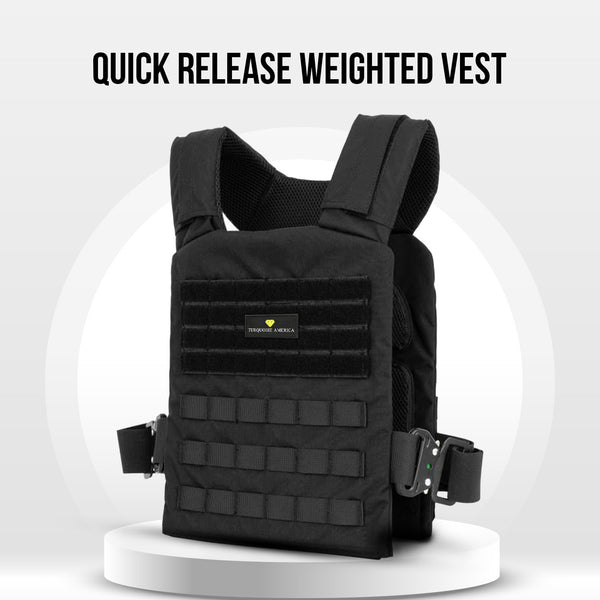 Turquoise America Quick-Release Adjustable Weighted Vest for Men Workout Vest