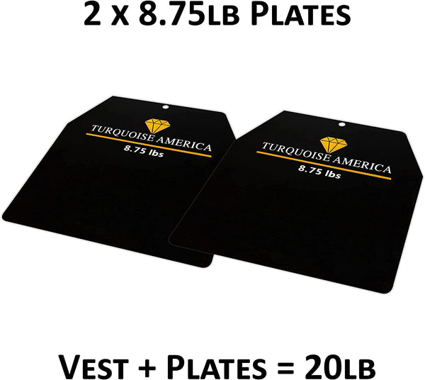 Turquoise America Weight Vest Plates 8.75lb